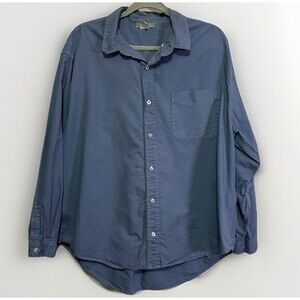 Fresh Produce Navy Blue Classic Oxford Shirt Mens Womens XL Beach Coastal Prep